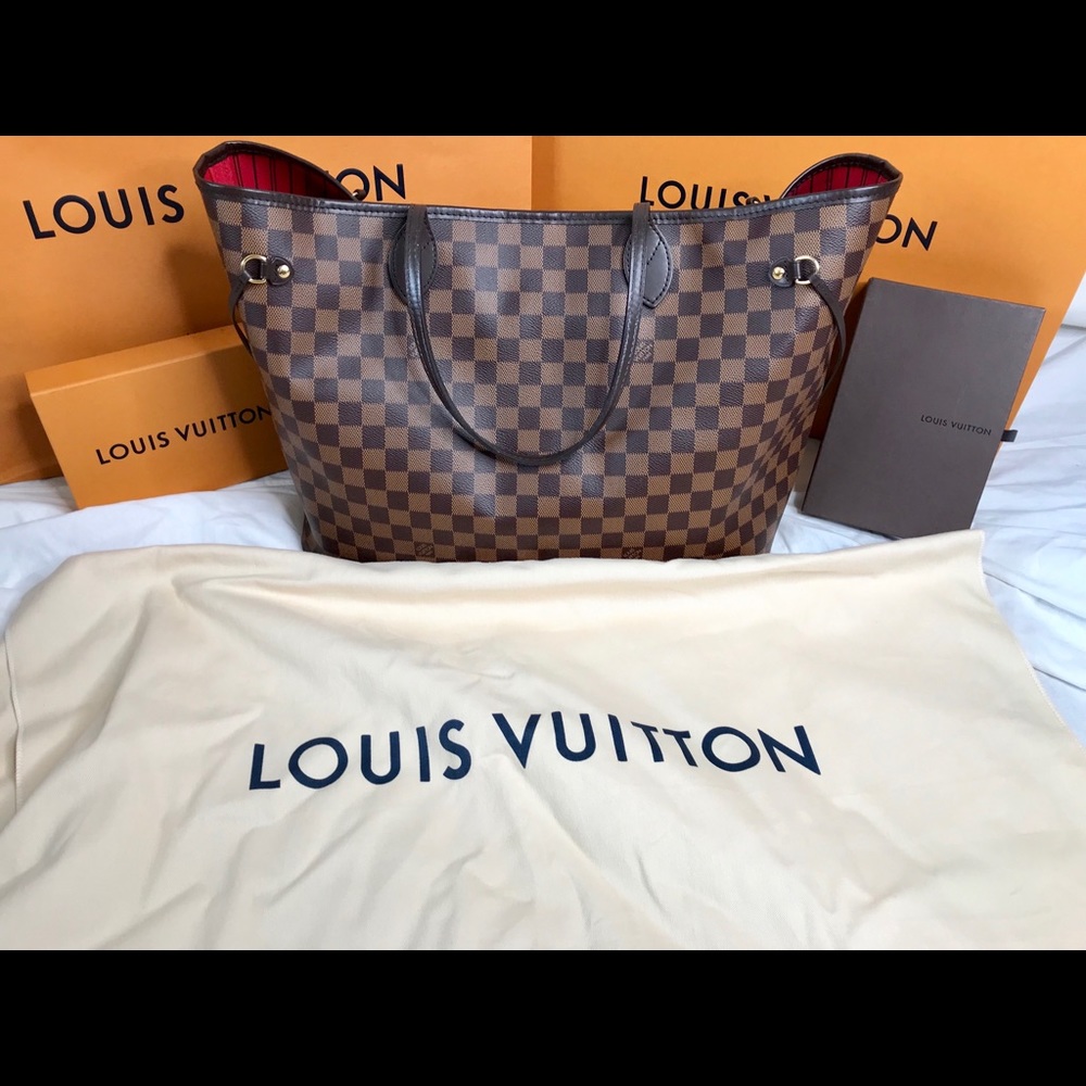Authentic Louis Vuitton Damier Ebene Neverfull GM